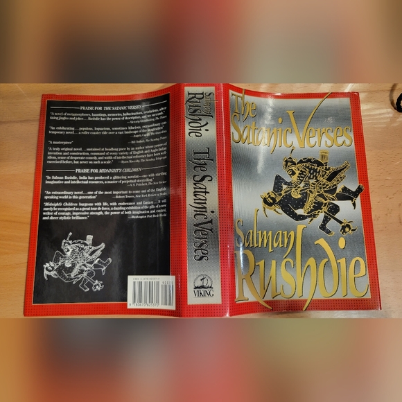 VTG 1989 The Satanic Verses by Salman Rushdie HC w/DJ Good Condition Viking - Picture 9 of 16